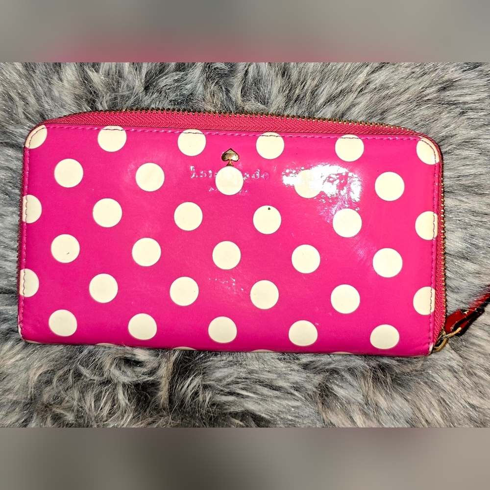 Kate Spade Pink Polka Dot Wallet